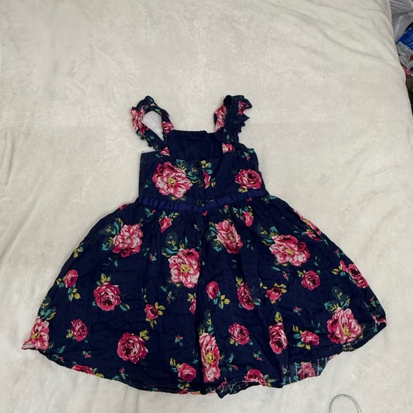 Floral Kids Dress with Ruffle Straps - Picture 6 of 7